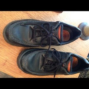 Men's Ecco Shoes Lace Up Black Sz 8-8.5 US EU 42